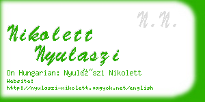 nikolett nyulaszi business card